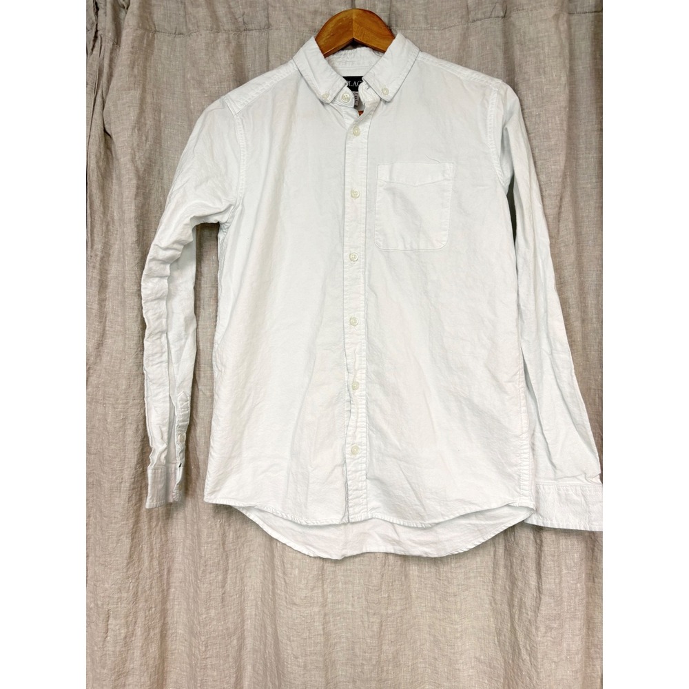 The Childrens Place Boys white Oxford Button Down Shirt Size 16 XXL‎ Long Sl